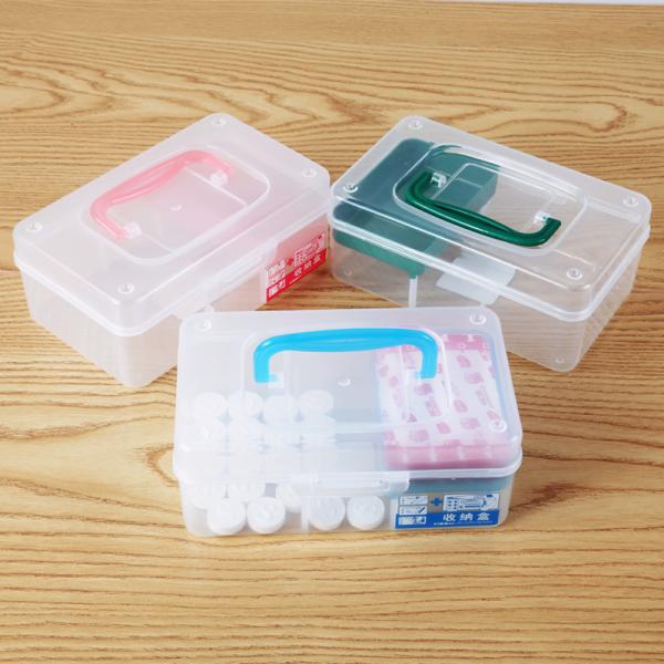 Small Partition First Aid Daily Portable Medication Storage Box