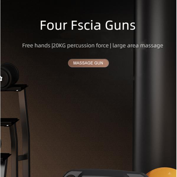 High Frequency Cordless Handheld Electric Massage Gun Deep Tissue 4 Head Massage Gun