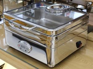 Buy cheap Temperature Memory Stainless Steel Cookwares / Square Electric Chafing Dish product