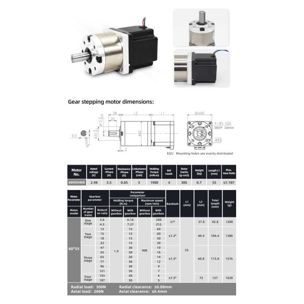 Nema 8-23 Micro Stepping Planetary Geared Stepper Motor With Gearbox Reducer for AGV AMR