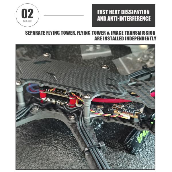 Piranha 7-Inch Carbon Fibre Racing Drone Kit Long Range FPV Analog Video Transmission UAV Remote Control Security Protection