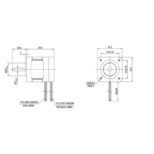Automotive Brushless Dc Motor Nema 17 42mm 0