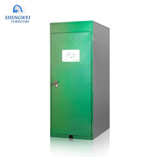 Quality Green Metal Storage Cabinet Verticle Metal Bike Storage Lockers With Lock for sale