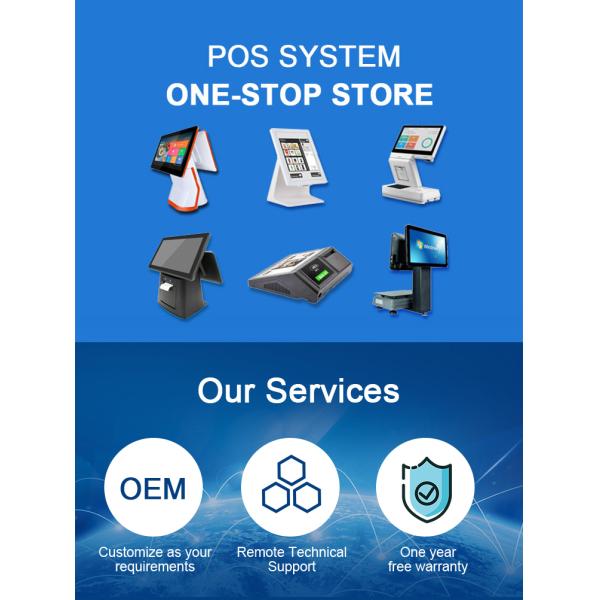 15.6 Inch POS System Android Win 7 with High Resolution and 58mm Thermal Printer