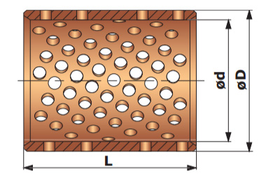 Perforation Straight Bushing Homogeneous Bronze Material