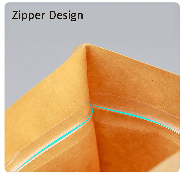 280micron Stand Up Zipper Pouch With Clear Window