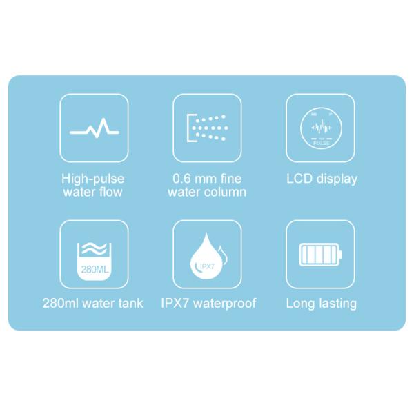 LCD Smart Display Handheld Oral Irrigator With 300ml Water Tank