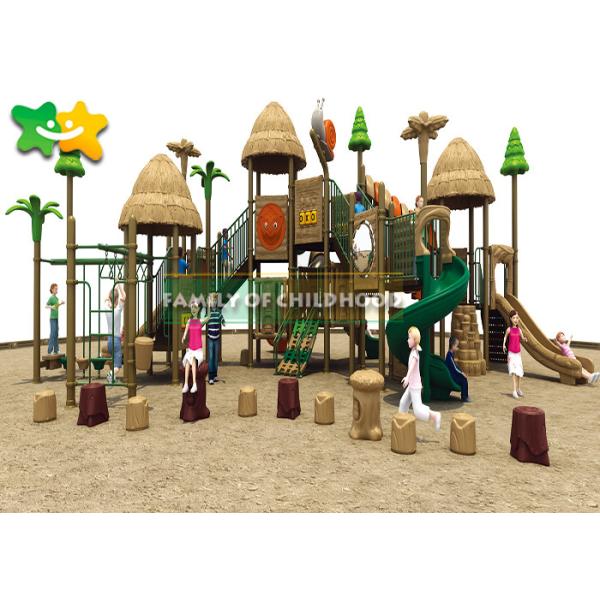 Kindergarten Plastic Playground Slide Safety Ensured Attractive Large Size