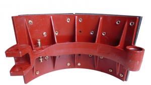 Buy cheap Steady Friction Performance Ductile Cast Iron Casting Brake Shoe Assembly Heavy Truck Parts product