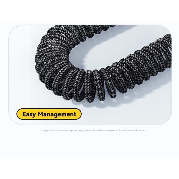 ESSAGER ES-X66 Spring Style 29W USB-C To Lighting Charging Cable Cord 1.8m Length Shielding Braid Included