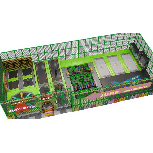 Fun Exciting Indoor Trampoline Park Customizable Indoor Jump Park With Obstacle Course