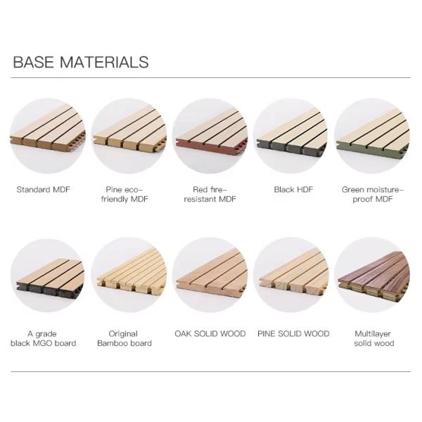Grooved Wooden Acoustic Panels Interior Conference Hall Wood Wall Paneling Sound Absorption