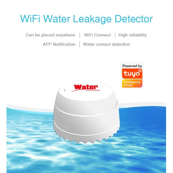 Glomarket Smart Water Leak Detector Wifi Sensor Wireless Alert Security Leakage Alarm Water Leak Detector Smart Home