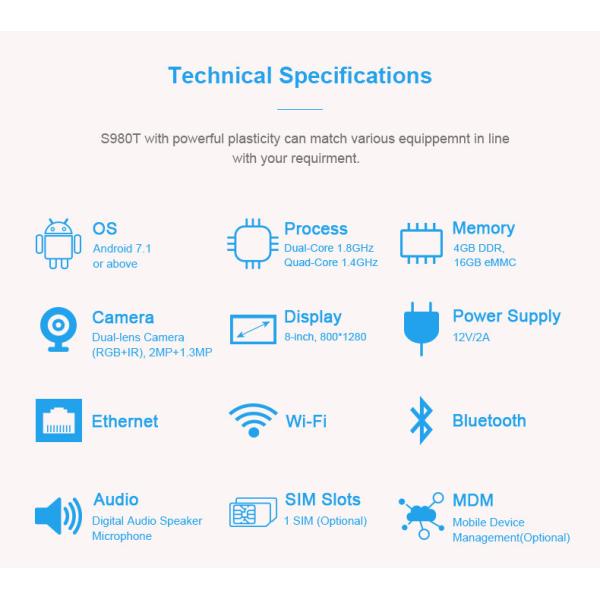 0.7m Face Recognition Temperature Measurement Device