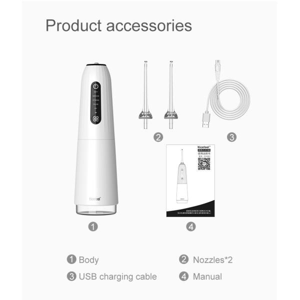 1200-1800times/Min IPX7 Waterproof Water Pick For Tooth Clean