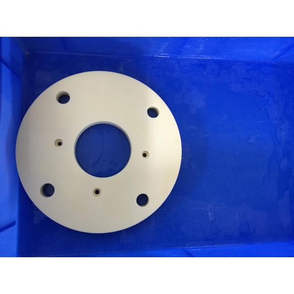 Insulating Round Circular Ceramic Plate / Ceramic Disc with Thread Hole