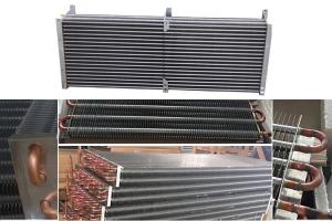 China Copper Tube Fin And Tube Heat Exchanger Air Conditioner Evaporator Support on sale