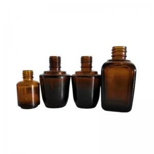 Cosmetics 50ml Brown Dropper Bottles With Childproof / Pilfer Proof Cap