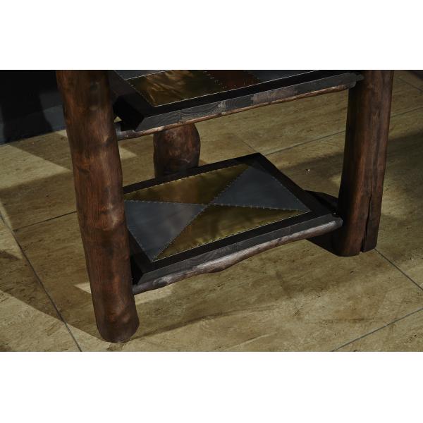 Teabush Aluminium Leather Counter Height Stools Full Fine Handwork Craft