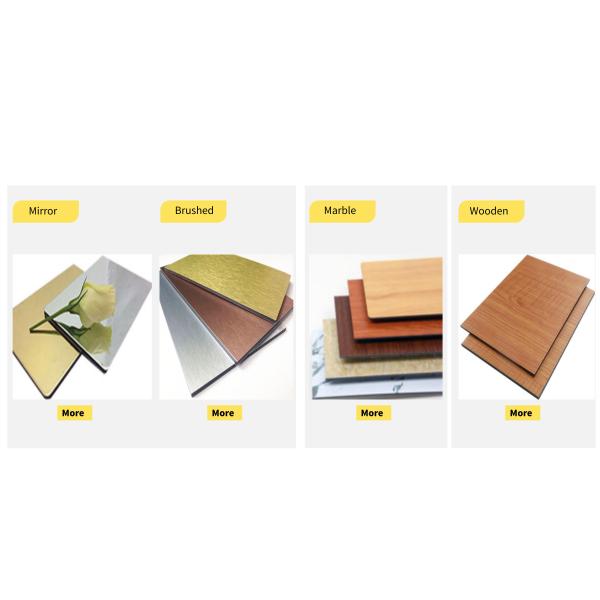 Mirror Alucobond ACP Drawing Aluminum Composite Panel For Billboard Cladding , Curtain Wall Eaves Outdoor Wall Panel And Interior Decoration ACP