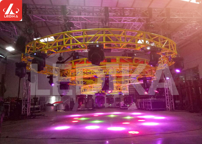 Exhibition Booths Aluminum Lighting Truss Silver / Black With Three Sides Corner