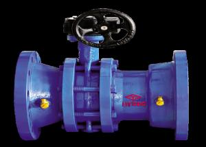 Buy cheap Ductile Cast Iron Flanged Butterfly Valve Blue Anticorrosive 1.0 /1.6 Mpa product