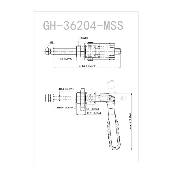 SUS316 Push Pull Type Toggle Clamp