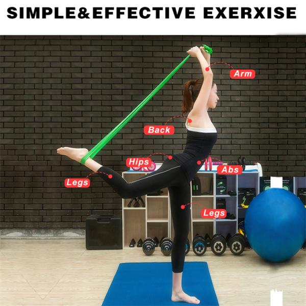 Width 15cm 60lbs Flat Latex Resistance Bands Not Loop For Workout