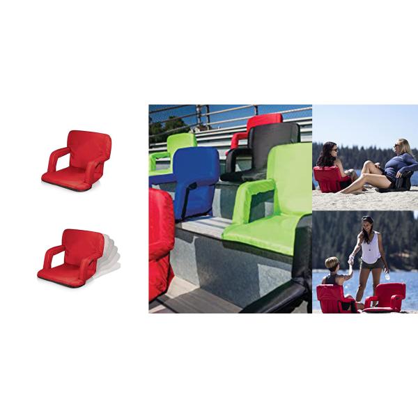 Rechargeable Heated Stadium Seat With Back Pad Cushion For Long Periods Sitting