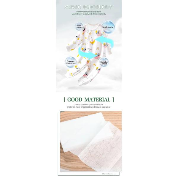 Customizable Fabric Softener Dryer Sheets Sustainable Water Soluble