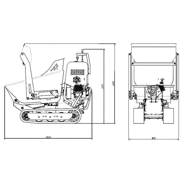 Robust Tracked Mini Dumper Smooth Operation High Performance