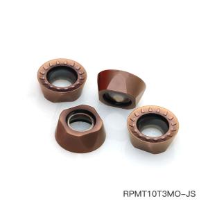 Buy cheap RPMT10T3MOE-JS Metallic Silver Carbide Turning Milling Cutter Inserts product