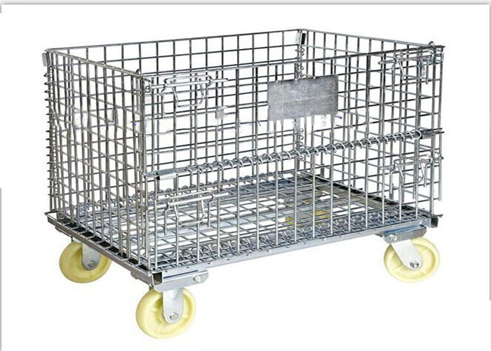 6mm Wire Mesh Container , 304 ss Warehouse Wire Container