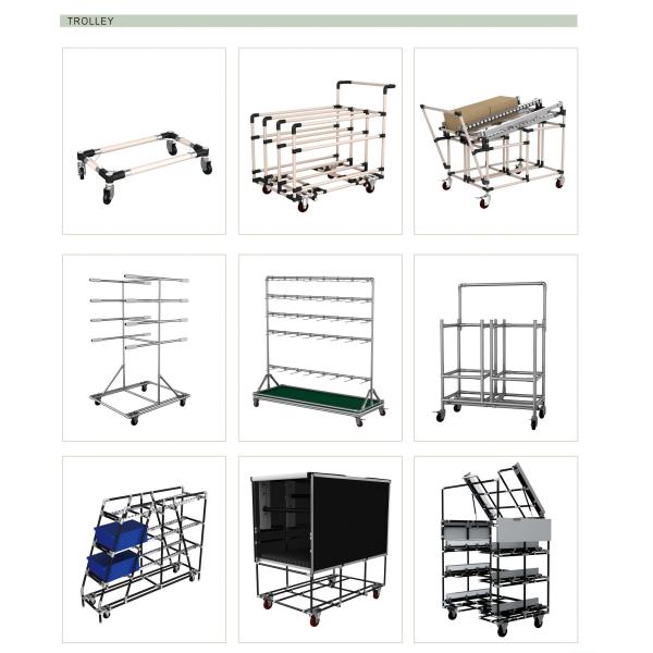 Assemble Lab Furniture ABS Coated Pipe , Lean Pipe System With Full Set Joint