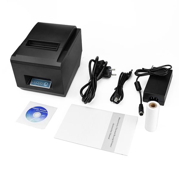 Space Saving Direct Thermal Barcode Printer , 80mm Portable Mini Thermal Printer