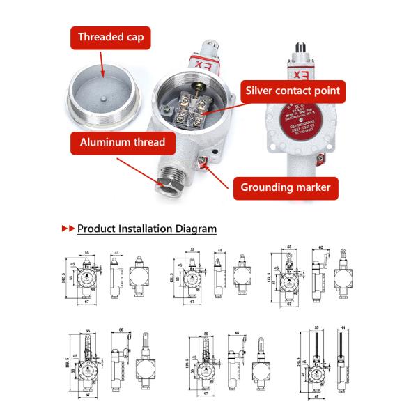 Explosion Proof Limit Switch WF2 Aluminum Alloy Exd Safety Switch