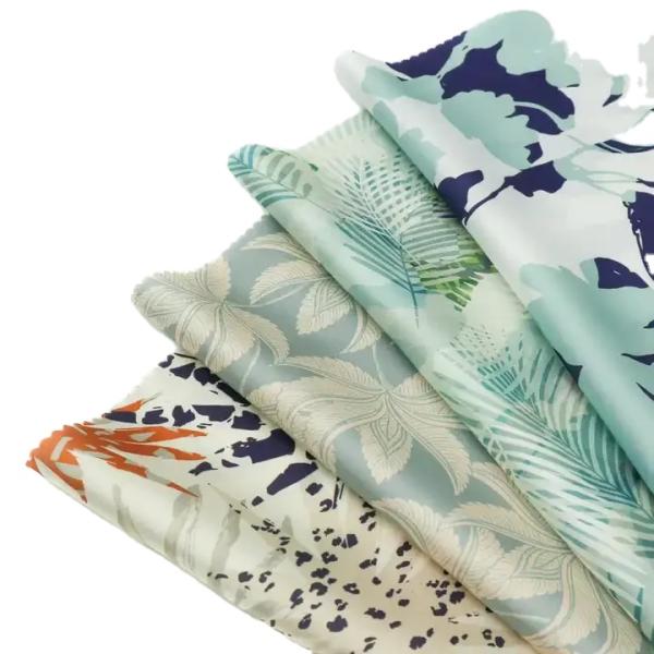 Recycled 3D Digital Printsilky Satin Customized Printed Matte Silk GA Silk Satin Fabric Satin 100% Polyester Digital Printing