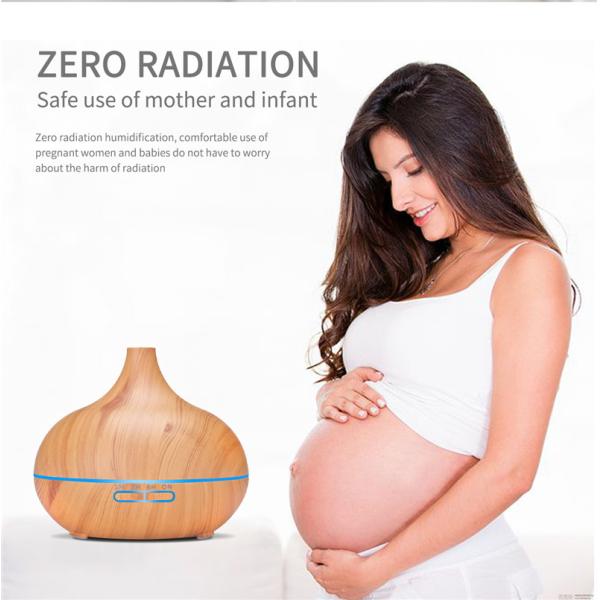 HomeFish Wood Grain USB Ultrasonic Aroma Humidifier Mist Output 30ml/H