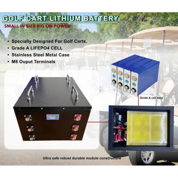 Lithium Golf Cart Deep Cycle Batteries 36V 60Ah 100A LFP LiFePO4 Battery Pack