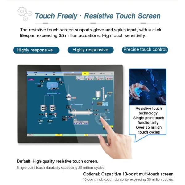 Narrow-Bezel Industrial Embedded Displays 12.1 Inch PCAP Touch Screen Panel PC Computer for Machine Control System IPC