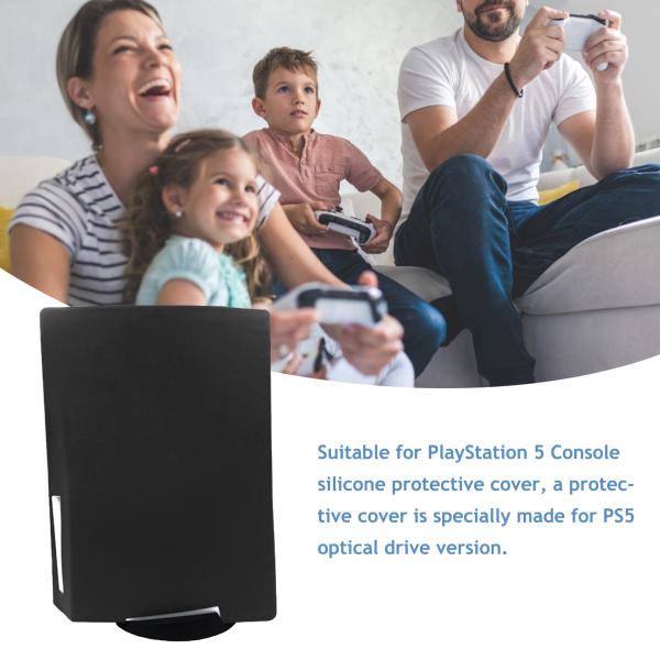 HOXC PS5 Silicone Non-slip Skin Cover Anti-fall Anti-fall Protector Case Dustproof For Sony Playstation 5