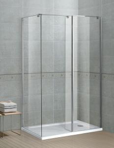 Buy cheap Square Chromed Walk In Shower Enclosures Stainless Steel Support Bar and Aluminum Profiles product