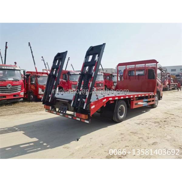 Hubei Runli Factory 8ton Flat Low Bed Tow Truck Flatbed Delivery Truck for Excavator and Large Equipment