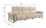 BN Customizable Functional Sofa with Top Layer Cowhide and Switch Panel Design