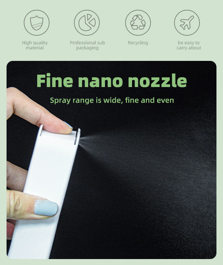 35ml Portable Square Card Disinfection Spray Bottle Plastic Sub Packing Perfume Bottle