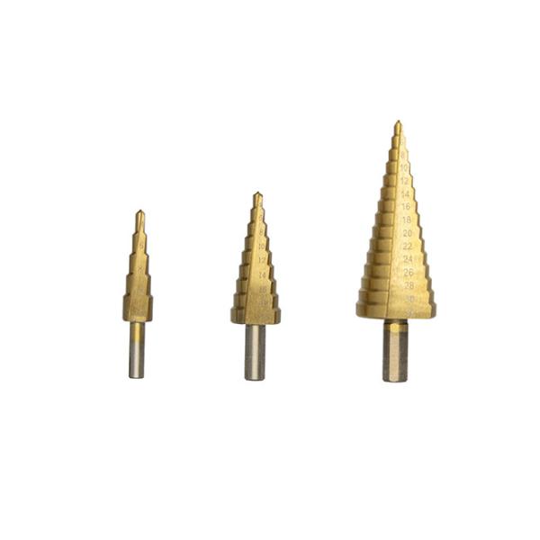 3 PCS Step Bit Set Pagoda Step Cone Drill Bits