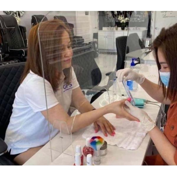 Transparent 20mm Polystyrene Desk Sneeze Guards