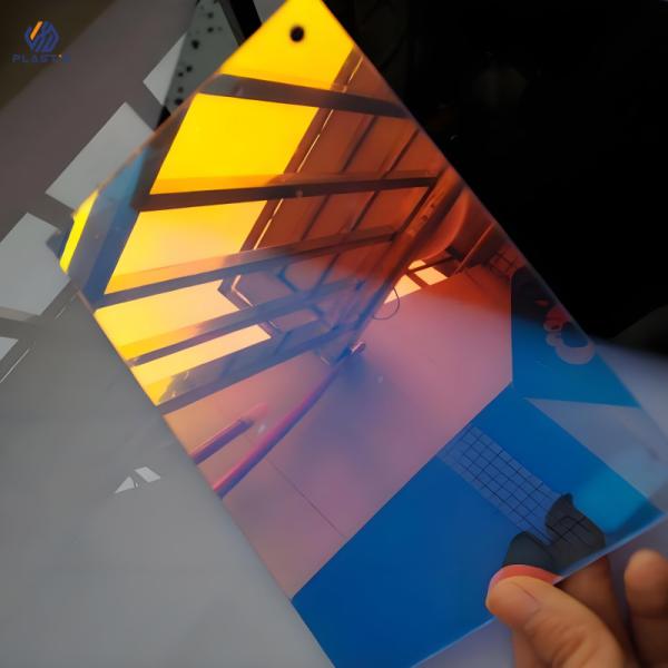 High Glossiness Iridescent Acrylic Panel , Acrylic Rainbow Sheet Impact