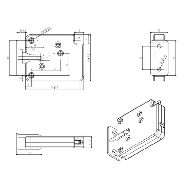 Vending Machine DC 5V Titanium Wire Electromagnetic Lock