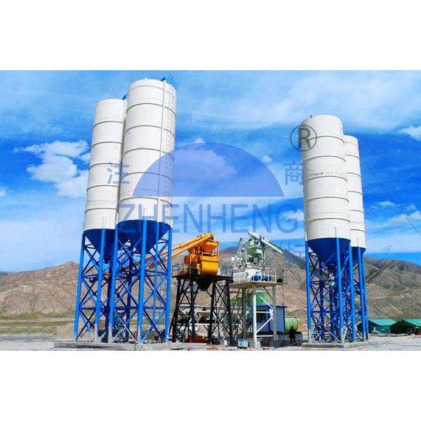 Quality HZS50 Skip Bucket Stationary Concrete Batching Plant For Construction for sale